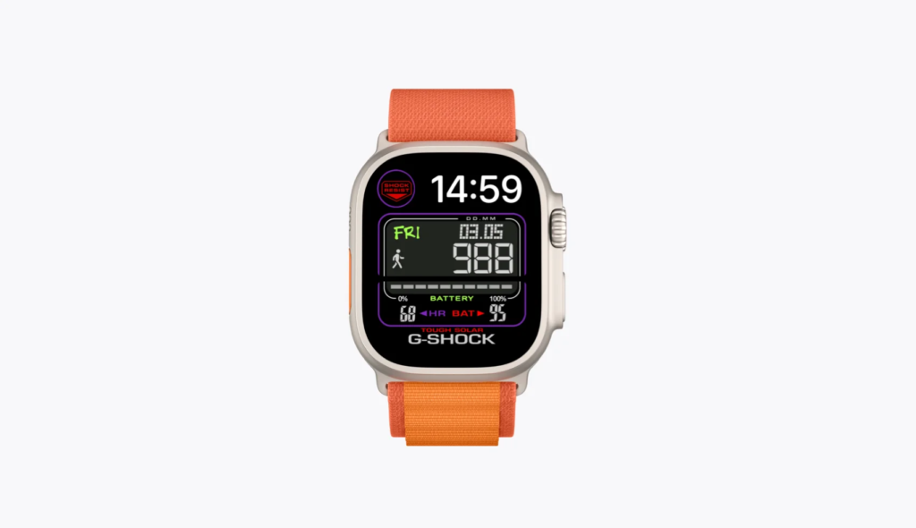 Casio-inspirierte Apple Watch Zifferblätter