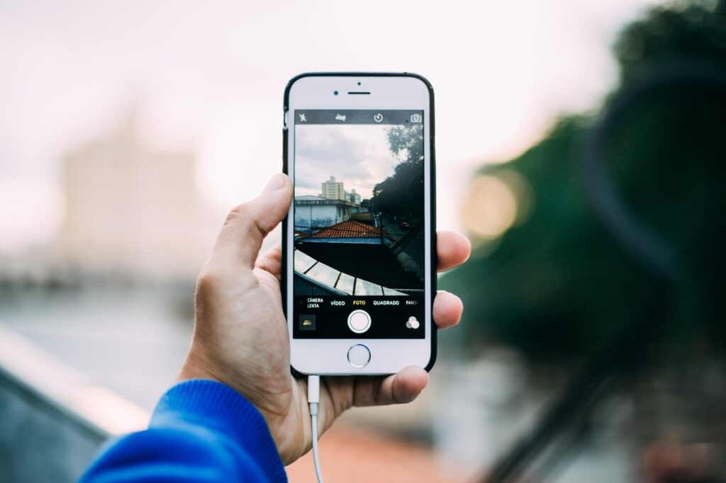 Smartphone auf Berührungen