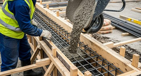 starkes Fundament mit Betonsteinen sinnvoll ist