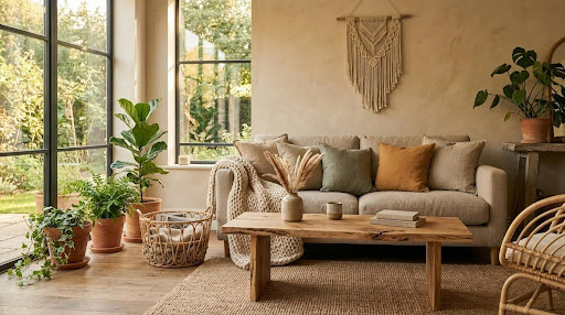 Wohnzimmer mit natürlichen Materialien einrichten unnamed 8